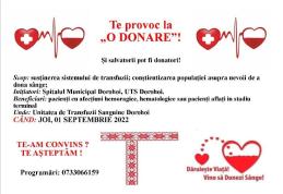 Campania „Te provoc la o donare!” continuă la UTS Dorohoi! Să contribuim cu o picătură de viață! 