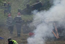 Accident rutier cu 14 victime la Leorda: Exercițiu de amploare a pompierilor - FOTO