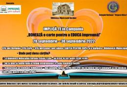 Biblioteca Municipală Dorohoi: Implică-te și tu în campania „Donează o carte pentru a educa împreună!”