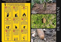 ISU Botoșani: Atenție la muniția rămasă neexplodată!