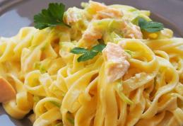 Paste cu somon și dovlecel