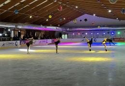Demonstrație de patinaj artistic la deschiderea patinoarului de la Cornișa, Botoșani - FOTO