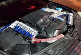 Țigări de contrabandă ascunse în autoturism, depistate la trecerea frontierei