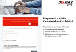Programări online pentru vizita la Centrele de Relații cu Publicul Delgaz Grid