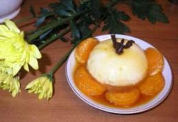 Panna cotta cu miere și portocale