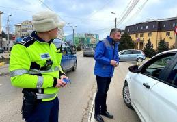 Actiune inedită a polițiștilor rutieri împreună cu reprezentanții Registrului Auto Român - FOTO