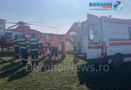 Bărbat din Darabani preluat de elicopterul SMURD de la Dorohoi - FOTO