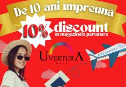 Sărbătorim împreună 10 ani de Uvertura Mall cu surprize spectaculoase!