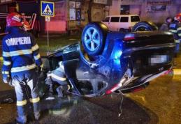 Tânărul care s-a răsturnat cu mașina în Zona Industrială era băut