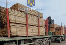 Peste 2.000 de metri cubi de material lemnos au fost confiscați de polițiștii botoșăneni - FOTO