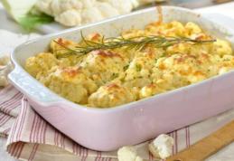 Sufleu de conopidă, praz și mozarella