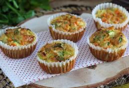 Brioșe savuroase cu legume pentru copii mofturoși