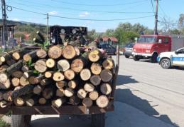 Acțiune a polițiștilor pentru prevenirea și combaterea transportului ilegal de material lemnos