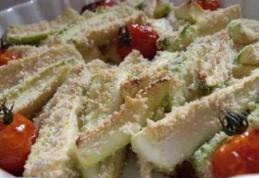 Piept de pui cu dovlecei gratinați