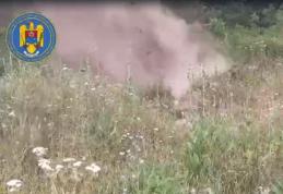 Cartușe, focoase, bombă de aruncător, grenadă și gloanțe distruse prin explozie controlată la Copălău