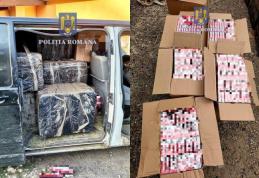 25.000 de pachete de țigarete confiscate de polițiști, dintr-un autoturism