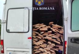 Material lemnos confiscat la Bucecea, în cadrul unei acțiuni preventive