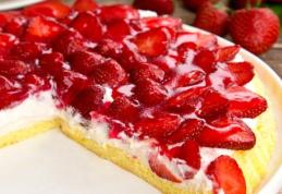 Tartă cu cremă de vanilie și căpșuni