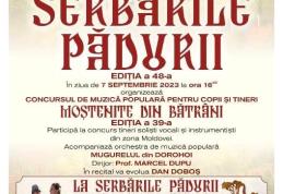 Orchestra „Mugurelul” asigură acompaniamentul participanților din cadrul concursului „Moștenite din Bătrâni”, Vorona