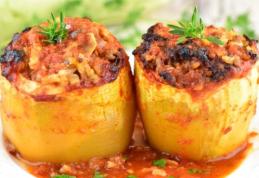 Ardei umpluți cu ciuperci și dovleac