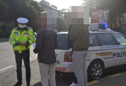 Zeci de elevi aduși la școală de Poliție. Aceștia au făcut o razie pentru prevenirea delicvenței juvenile - FOTO