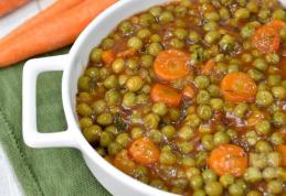 Mâncare de mazăre cu morcovi