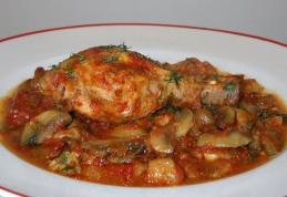 Tocăniță de pui cu ciuperci