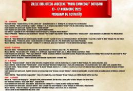 Zilele Bibliotecii Județene ”Mihai Eminescu” Botoșani: Sărbătoarea Culturii și Lecturii
