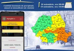 Avertizare meteo! Cod Galben de instabilitate atmosferică - ninsoare