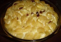 Budincă cu brânză şi paste     