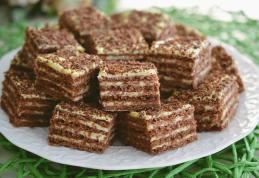 Prăjitură cu foi și cremă de ciocolată