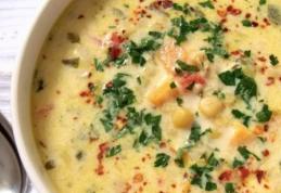 Supă cu cartof dulce și porumb