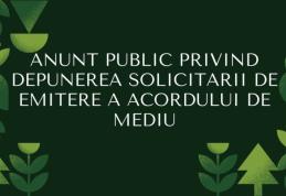 COMUNA CÂNDEȘTI: Anunţ privind depunerea solicitării de emitere a acordului de mediu