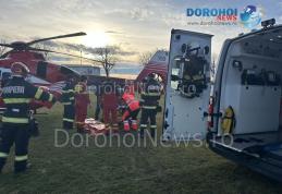 Bărbat din Suharău preluat de urgență de elicopterul SMURD de la Dorohoi - FOTO