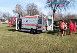 Bărbat din Darabani preluat de urgență de elicopterul SMURD de la Dorohoi - FOTO