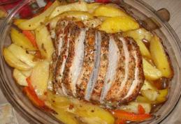 Cotlet de porc în crustă de condimente