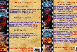 Vezi ce filme vor rula la Cinema „MELODIA” Dorohoi, în săptămâna 23 - 30 aprilie – FOTO