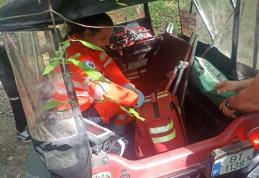 Intervenție cu șenilata după ce o tânără a căzut de pe bicicletă și s-a rănit