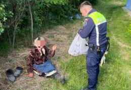 Gest de omenie făcut de doi polițiști pentru o bătrână din județ