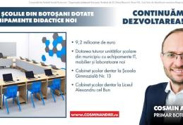 Ce presupune programul pentru dotarea fiecărei școli din municipiul Botoșani, proiect european câștigat de administrația Cosmin Andrei