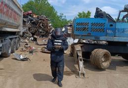 Proiectil perforant descoperit la un centru de colectare a fierului vechi din Botoșani