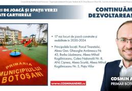 Programul lui Cosmin Andrei „Locuri de joacă și spații verzi în toate cartierele” va continua și în următorul mandat