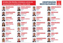 Cosmin Andrei: PSD are cea mai competentă echipă de candidați pentru Consiliul Local al municipiului Botoșani pentru mandatul 2024-2028