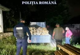 Material lemnos confiscat de polițiștii din Mihăileni