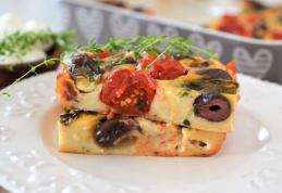 Clafoutis cu legume și parmezan