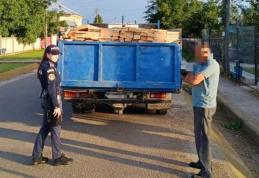 Acțiune pentru siguranța cetățenilor, la Săveni. Polițiștii au descoperit material lemnos fără documente 