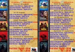 Vezi ce filme vor rula la Cinema „MELODIA” Dorohoi, în perioada 28 august – 8 septembrie – FOTO