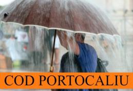 COD PORTOCALIU de instabilitate atmosferică accentuată în Județul Botoșani