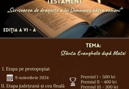 Concursul eparhial de cunoaștere a Noului Testament „Scrisoarea de dragoste a lui Dumnezeu pentru oameni”, ediția a VI-a