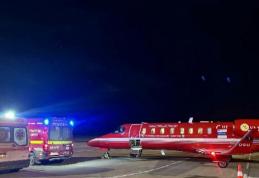 Fetițele rănite în explozia din comuna Hilișeu Horia au fost transferate la București cu un avion SMURD